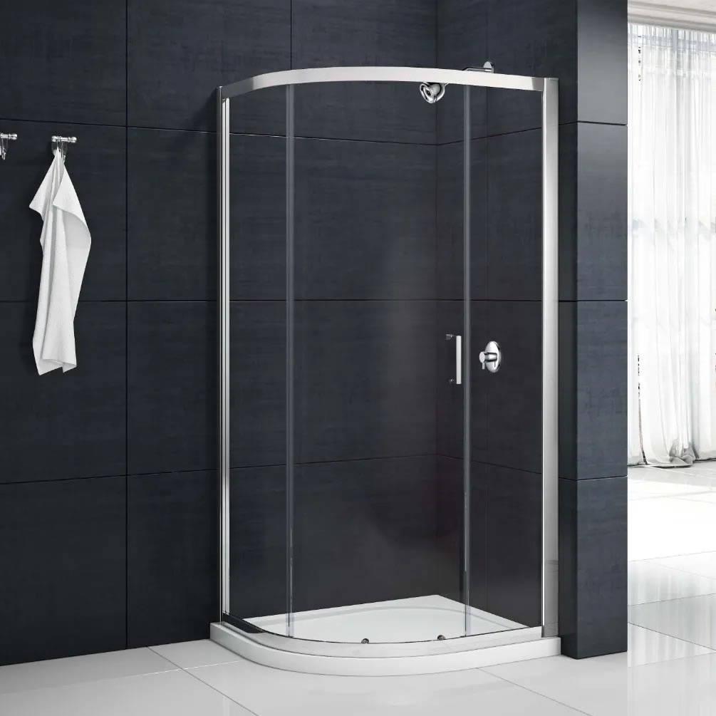 Lifestyle image of Merlyn Mbox 900mm Chrome Shower Quadrant